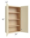 Casselton Ivory 24x42 Wall Cabinet