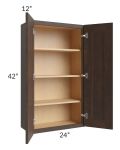 Tuscan Kona Brown 24x42 Wall Cabinet