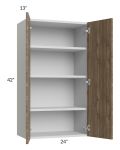 Milan Pecan 24x42 Wall Cabinet