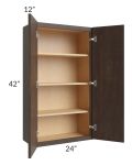 Vienna Kona Brown 24x42 Wall Cabinet