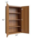 Artisan Walnut Shaker 24x42 Wall Cabinet