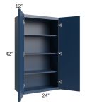 Portland Navy Blue 24x42 Wall Cabinet 