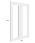 Portland White 24x42 Glass Doors Only with Glass Included 