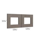 Natural Grey Shaker 27x12 Glass Door Only with Glass Included