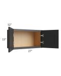 Midtown Black Shaker 27x15 Wall Cabinet