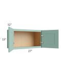 Midtown Mint Green Shaker 27x15 Wall Cabinet