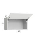 Milan White Matte 27x15 Lift-Up Door Wall Cabinet