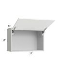 Milan White Matte 27x18 Lift-Up Door Wall Cabinet