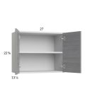 Euro Grey 27x22-5/8 Wall Cabinet