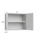 Euro White Grain 27x22-5/8 Wall Cabinet