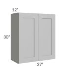 Midtown Painted Grey Shaker 27x30 Wall Cabinet