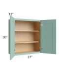 Midtown Mint Green Shaker 27x30 Wall Cabinet