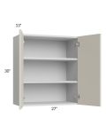 Milan Beige Matte 27x30 Wall Cabinet