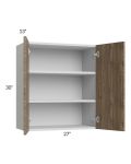 Milan Pecan 27x30 Wall Cabinet