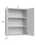 Euro White Grain 27x35-1/4 Wall Cabinet