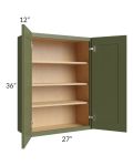 Midtown Hunter Green Shaker 27x36 Wall Cabinet