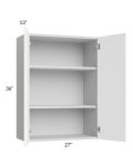 Milan White Matte 27x36 Wall Cabinet