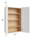 Stratton White Shaker 27x42 Wall Cabinet