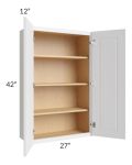 Southport White Shaker 27x42 Wall Cabinet