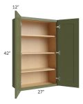 Midtown Hunter Green Shaker 27x42 Wall Cabinet