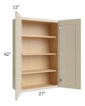 Stratton Khaki Shaker 27x42 Wall Cabinet - Out of stock through mid April