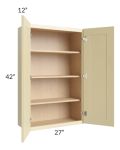 Phoenix Cream Glaze 27x42 Wall Cabinet