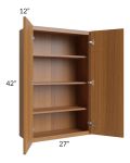 Portland Walnut 27x42 Wall Cabinet