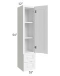 Dakota White 18x54 Wall Cabinet With Drawers