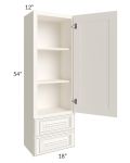 Signature Vanilla 18x54 Wall Cabinet with 2 Drawers