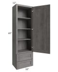 Providence Slate Grey 18x60 Wall Cabinet With Drawers