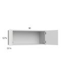 Euro Gloss White 30x12-5/8 Wall Cabinet