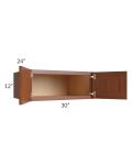 Phoenix Caramel Glaze 30x12x24 Wall Cabinet