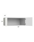 Milan White Matte 30x12x24 Wall Cabinet