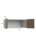 Milan Pecan 30x12x24 Wall Cabinet