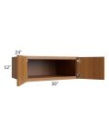 Portland Walnut 30x12x24 Wall Cabinet 
