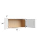 Stratus White 30x15 Wall Cabinet