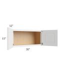 Brighton White Shaker 30x15 Wall Cabinet