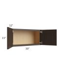 Southport Espresso Shaker 30x15 Wall Cabinet