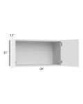 Milan White Matte 30x15 Wall Cabinet