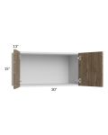 Milan Pecan 30x15 Wall Cabinet
