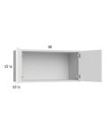 Euro Gloss White 30x15-1/8 Wall Cabinet