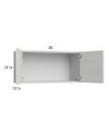 Euro White Grain 30x15-1/8 Wall Cabinet