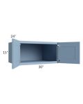 Sky Blue Shaker 30x15x24 Wall Cabinet