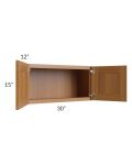 Artisan Walnut Shaker 30x15 Wall Cabinet