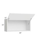 Venetian White Matte 30x15 Lift Up Door Wall Cabinet