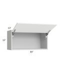 Milan White Matte 30x15 Lift-Up Door Wall Cabinet