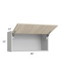 Milan Natural 30x15 Lift-Up Door Wall Cabinet