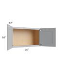 Asheville Grey Shaker 30x18 Wall Cabinet