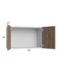 Milan Pecan 30x18 Wall Cabinet