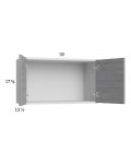 Euro Grey 30x17-5/8 Wall Cabinet